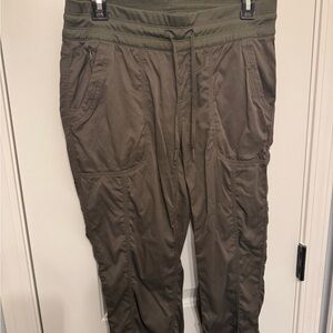 Olive Green Jogger Capris
